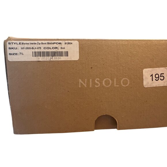 Nisolo Marisa Inside Zip Boot 7.5 Black Leather Ankle Boots Womens Size - Picture 6 of 6